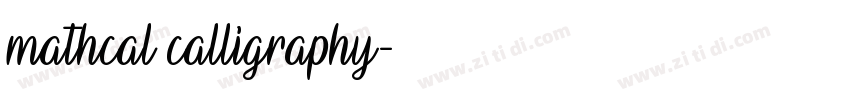 mathcal calligraphy字体转换